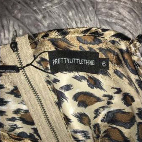 Tan leopard satin crop top from plt - Picture 4 of 4